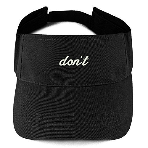 Trendy Apparel Shop Don't Embroidered 100% Cotton Adjustable Visor