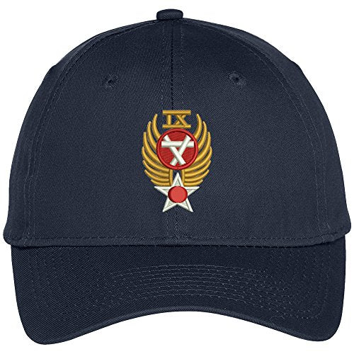 Trendy Apparel Shop Air Force 9Th Commander Embroidered High Profile Snapback Adjustable Baseball Cap