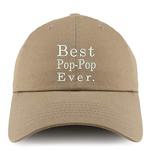 Trendy Apparel Shop Best Pop Pop Ever Solid Adjustable Unstructured Dad Hat