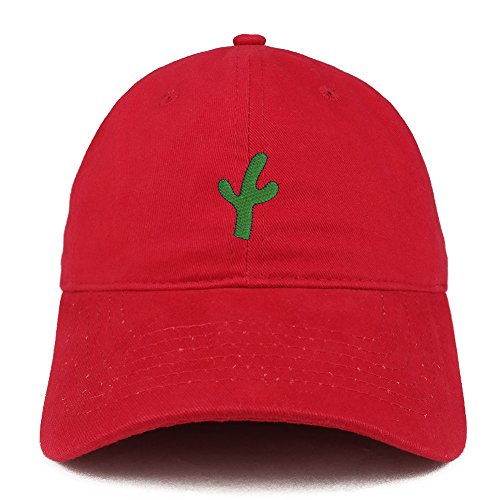 Trendy Apparel Shop Small Cactus Embroidered Low Profile Soft Cotton Baseball Cap