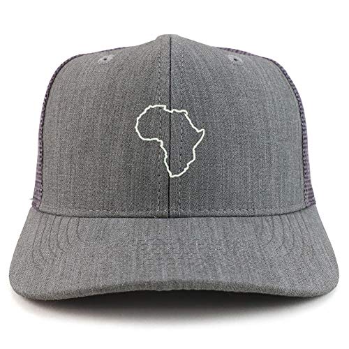 Trendy Apparel Shop Africa Map Outline Two Tone Mesh Back Trucker Baseball Cap