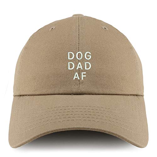 Trendy Apparel Shop Dog Dad AF Solid Adjustable Unstructured Dad Hat