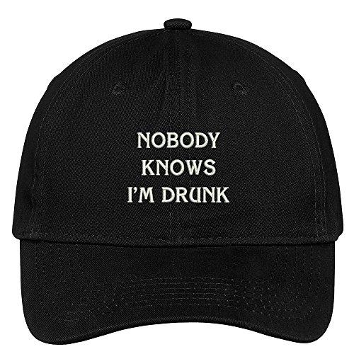 Trendy Apparel Shop Nobody Knows I'm Drunk Embroidered Cap Premium Cotton Dad Hat