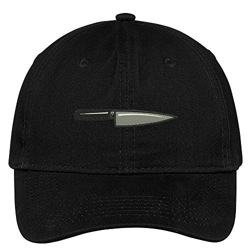 Trendy Apparel Shop Knife Embroidered Low Profile Soft Cotton Brushed Baseball Cap