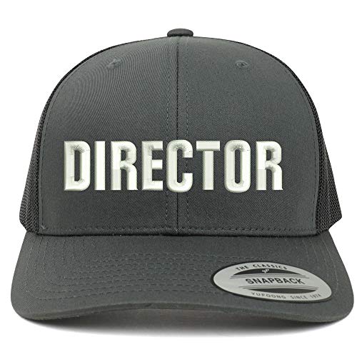 Trendy Apparel Shop Flexfit Director Embroidered Retro Trucker Mesh Cap