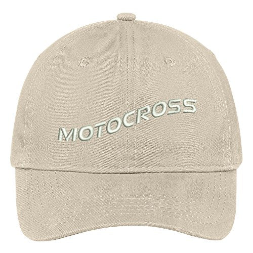 Trendy Apparel Shop Motocross Text Embroidered Soft Crown 100% Brushed Cotton Cap