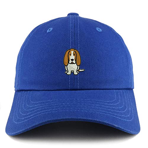 Trendy Apparel Shop Basset Hound Dog Embroidered Low Profile Soft Cotton Dad Hat Cap