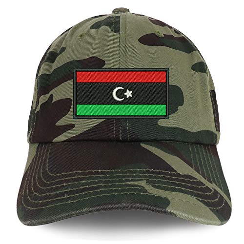 Trendy Apparel Shop Libya Flag Embroidered Unstructured Cotton Dad Hat