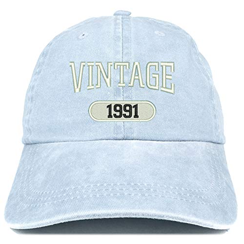 Trendy Apparel Shop 30th Birthday Vintage 1991 Washed Cotton Adjustable Cap