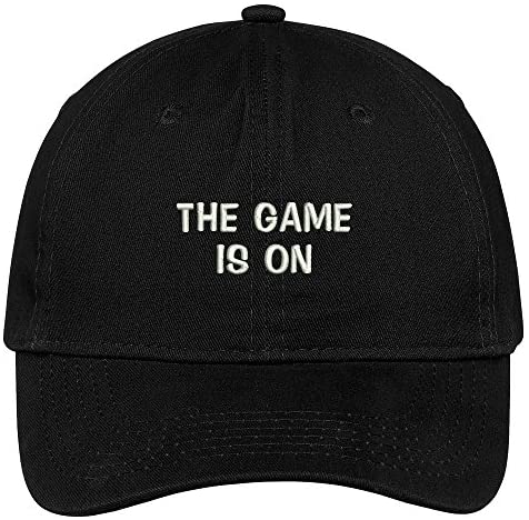 Trendy Apparel Shop The Game Is On Embroidered Cap Premium Cotton Dad Hat