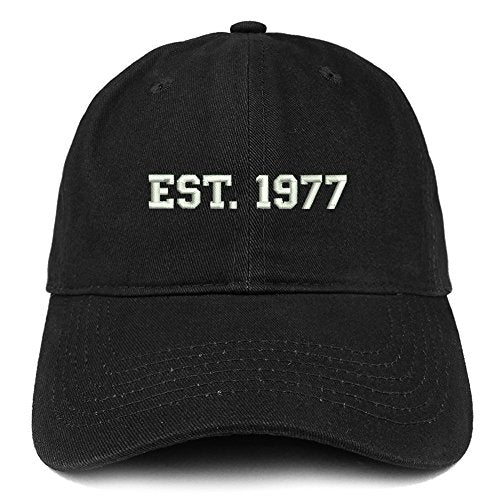 Trendy Apparel Shop EST 1977 Embroidered - 44th Birthday Gift Soft Cotton Baseball Cap