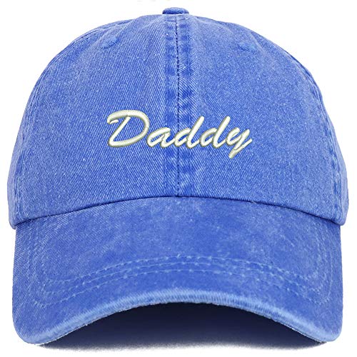 Trendy Apparel Shop Daddy Script Font Embroidered Low Profile Washed Cotton Cap