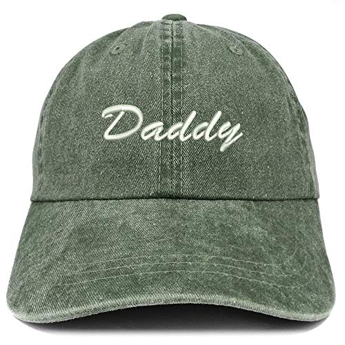 Trendy Apparel Shop Daddy Script Font Embroidered Low Profile Washed Cotton Cap