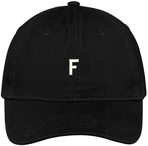 Trendy Apparel Shop Letter F Block Font Embroidered Dad Hat Cotton Baseball Cap