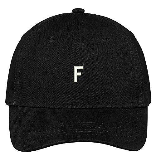 Trendy Apparel Shop Letter F Block Font Embroidered Dad Hat Cotton Baseball Cap -