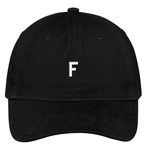 Trendy Apparel Shop Letter F Block Font Embroidered Dad Hat Cotton Baseball Cap