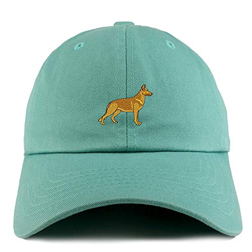 Trendy Apparel Shop German Shepherd Dog Embroidered Low Profile Soft Cotton Dad Hat Cap