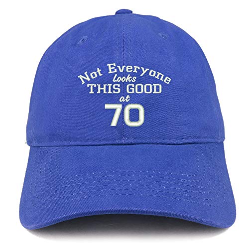 Trendy Apparel Shop 70 Embroidered Soft Crown 100% Brushed Cotton Cap