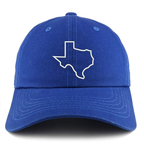 Trendy Apparel Shop Texas Outline Solid Adjustable Unstructured Dad Hat