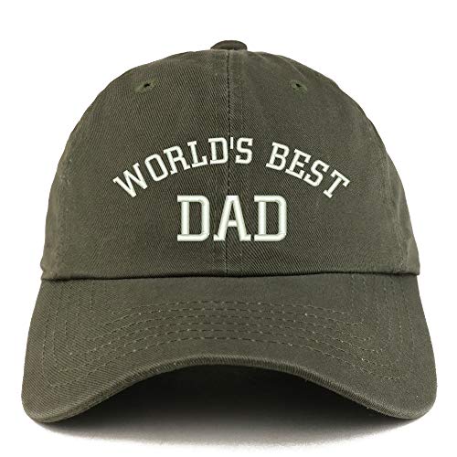 Trendy Apparel Shop World's Best Dad Solid Adjustable Unstructured Dad Hat