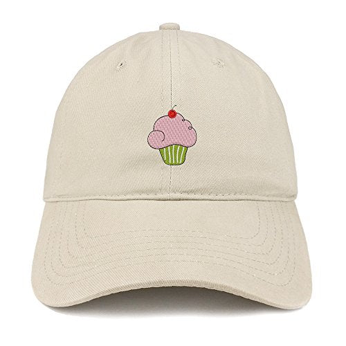 Trendy Apparel Shop Cup Cake Embroidered Low Profile Soft Cotton Baseball Cap