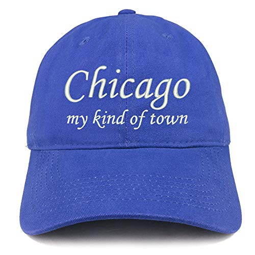 Trendy Apparel Shop Chicago My Kind of Town Embroidered 100% Cotton Adjustable Cap Dad Hat