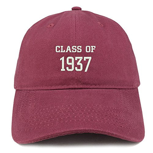 Trendy Apparel Shop Class of 1937 Embroidered Reunion Brushed Cotton Baseball Cap