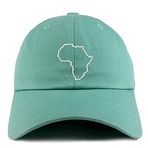 Trendy Apparel Shop Africa Map Outline Solid Adjustable Unstructured Dad Hat