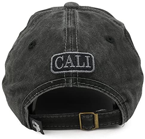 Trendy Apparel Shop California Flag with Cali Bear Embroidered Unstructured Baseball Cap