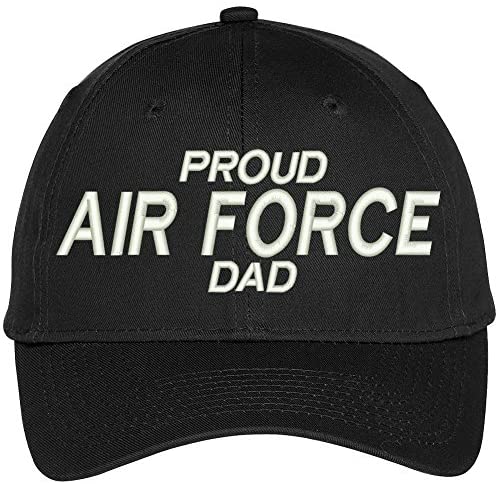 Trendy Apparel Shop Proud Air Force Dad Embroidered Patriotic Baseball Cap