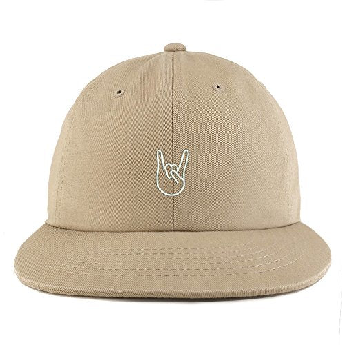 Trendy Apparel Shop Rock On Embroidered Unstructured Flatbill Adjustable Cap