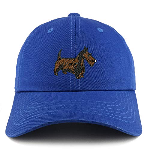 Trendy Apparel Shop Scottish Terrier Dog Embroidered Low Profile Soft Cotton Dad Hat Cap