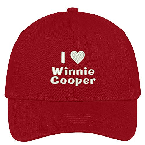 Trendy Apparel Shop I Love Winnie Cooper Embroidered Low Profile Deluxe Cotton Cap