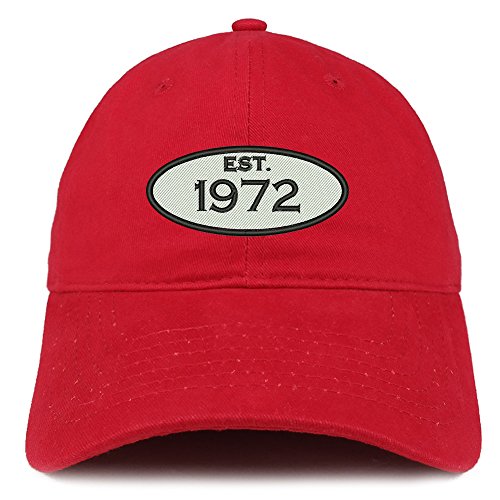 Trendy Apparel Shop Established 1971 Embroidered 49th Birthday Gift Soft Crown Cotton Cap