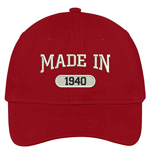 Trendy Apparel Shop 79th Birthday - Made in 1940 Embroidered Low Profile Cotton Baseball Cap