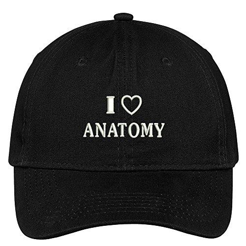 Trendy Apparel Shop I Love Anatomy Embroidered Soft Cotton Low Profile Dad Hat Baseball Cap