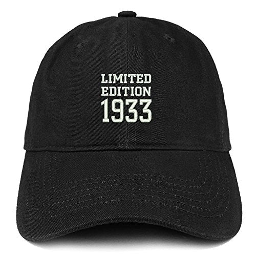 Trendy Apparel Shop Limited Edition 1933 Embroidered Birthday Gift Brushed Cotton Cap