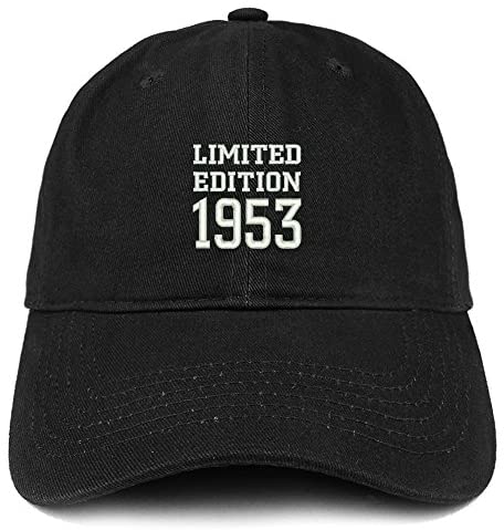 Trendy Apparel Shop Limited Edition 1953 Embroidered Birthday Gift Brushed Cotton Cap