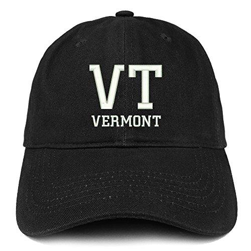 Trendy Apparel Shop VT Vermont State Acronym Embroidered Cotton Dad Hat