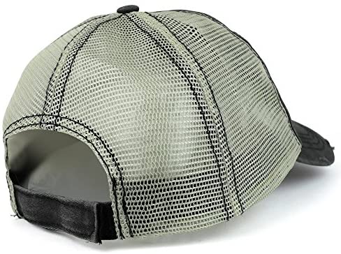 Trendy Apparel Shop Brklyn Embroidered Unstructured Washed Frayed Trucker Mesh Cap