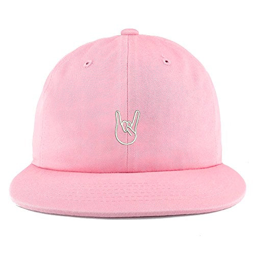 Trendy Apparel Shop Rock On Embroidered Unstructured Flatbill Adjustable Cap