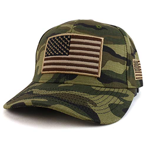 Trendy Apparel Shop 3D USA Flag Embroidered Structured Snapback Baseball Cap