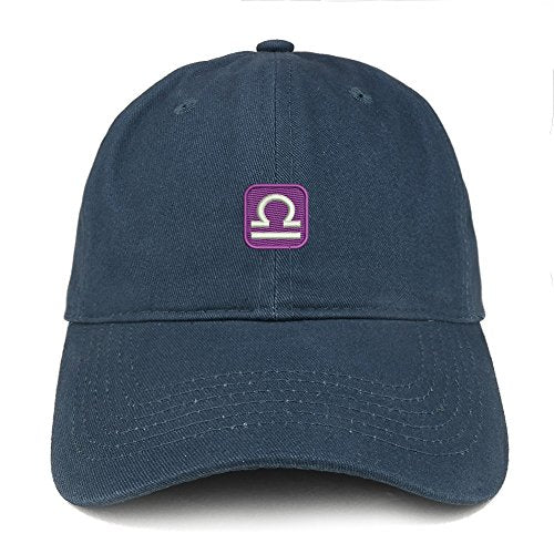 Trendy Apparel Shop Emoticon Libra Embroidered 100% Soft Brushed Cotton Low Profile Cap