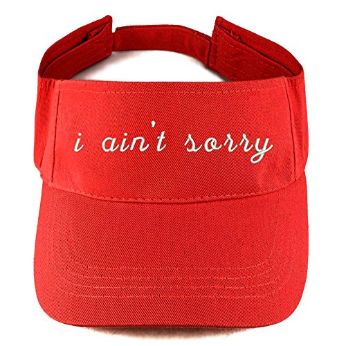 Trendy Apparel Shop Ain't Sorry Embroidered 100% Cotton Adjustable Visor