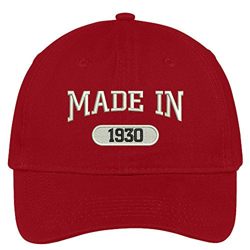 Trendy Apparel Shop 89th Birthday - Made in 1930 Embroidered Low Profile Cotton Baseball Cap