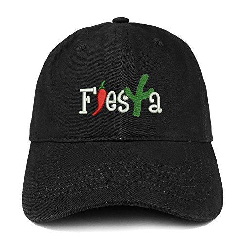 Trendy Apparel Shop Fiesta Embroidered Low Profile Soft Cotton Baseball Cap