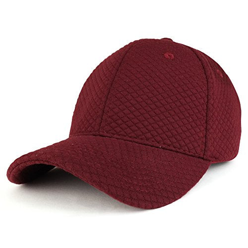 Trendy Apparel Shop Plain Mini Quilted 100% Soft Cotton Structured Baseball Cap