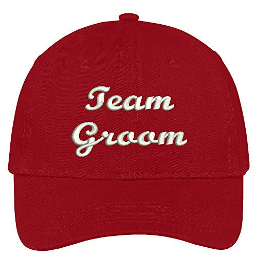 Trendy Apparel Shop Team Groom Wedding Theme Embroidered Soft Crown Cotton Cap