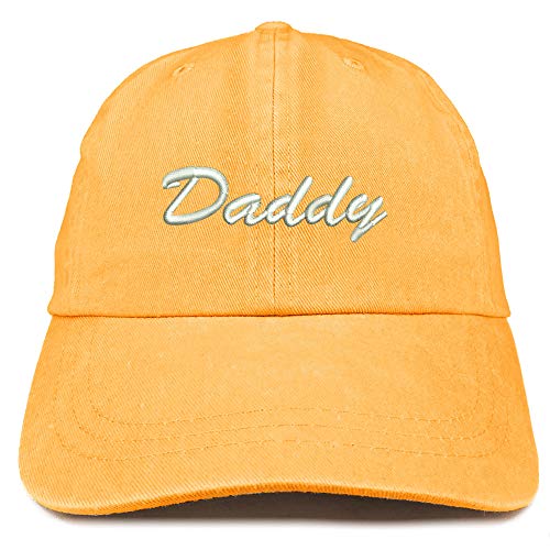 Trendy Apparel Shop Daddy Script Font Embroidered Low Profile Washed Cotton Cap