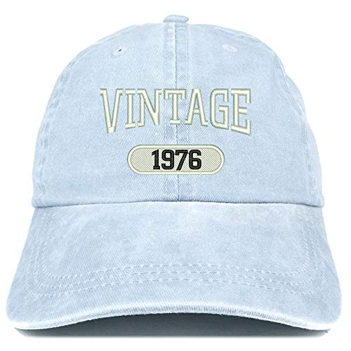 Trendy Apparel Shop 45th Birthday Vintage 1976 Washed Cotton Adjustable Cap